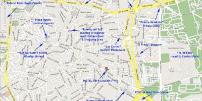 地图西班牙马德里市中心