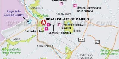 地图的皇家马德里的位置