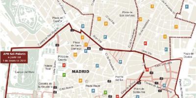 地图马德里停车