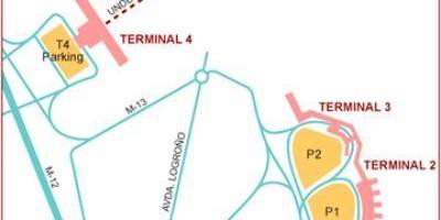 马德里机场终端的地图