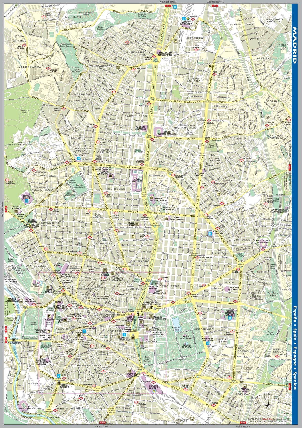 街道地的马德里市中心