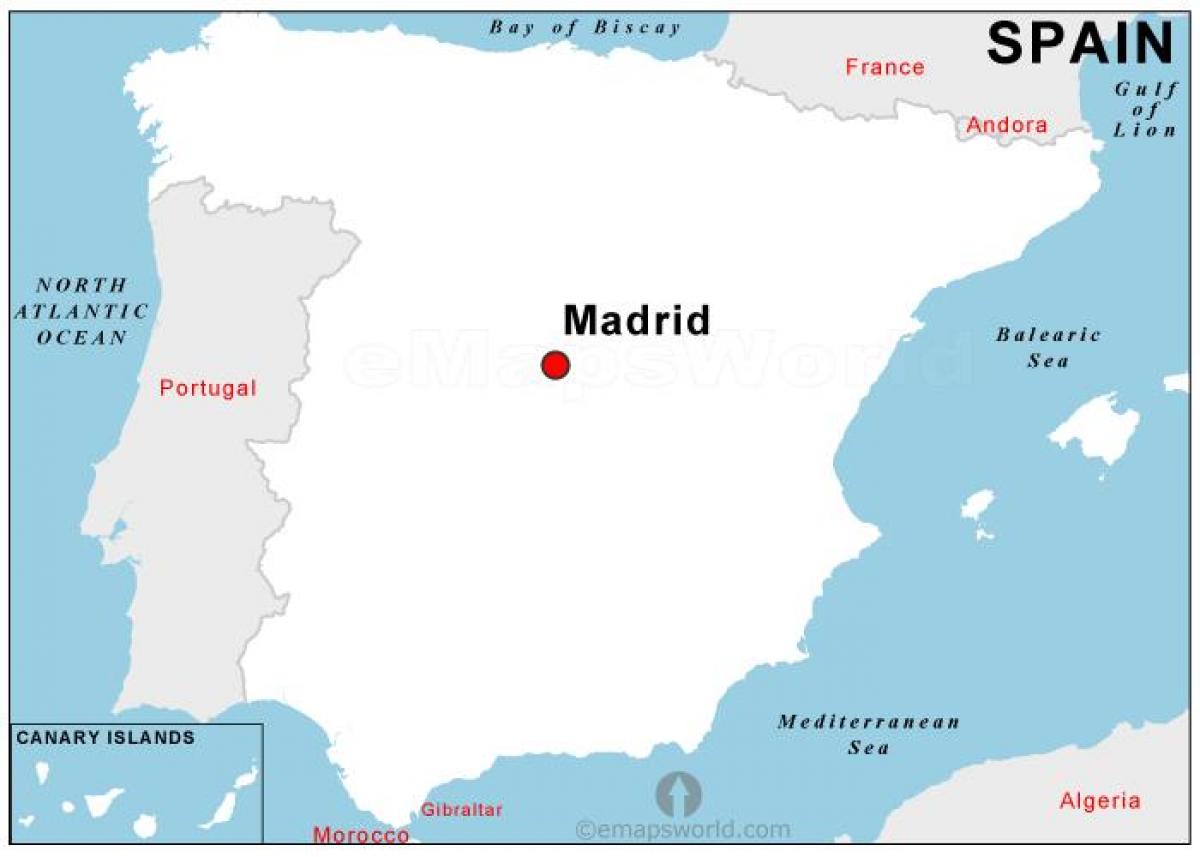 地图西班牙首都