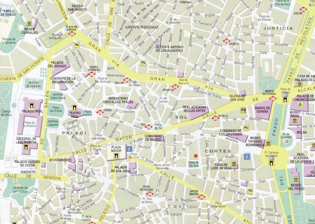 马德里市中心地图