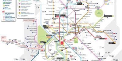 地图马德里公共交通