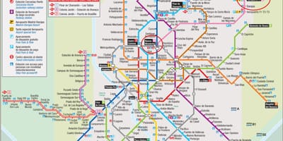 马德里机场的地铁图