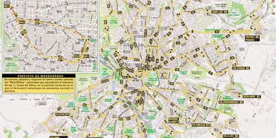 巴士路线马德里的地图